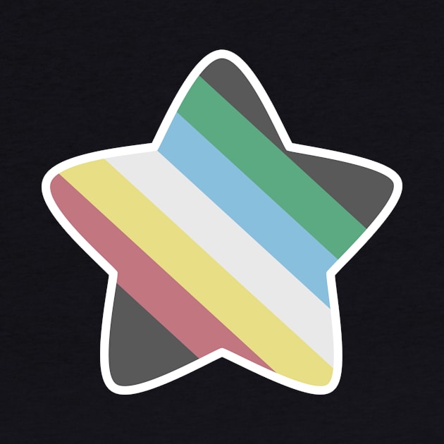 Disability Pride Star by Purple Bloom Studio